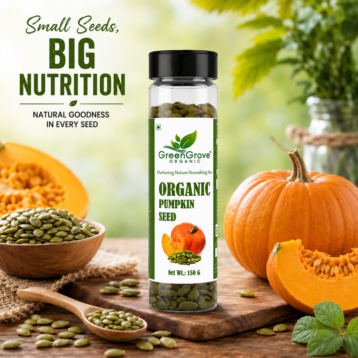 GreenGrove Organic Pumpkin Seeds (150 GM)