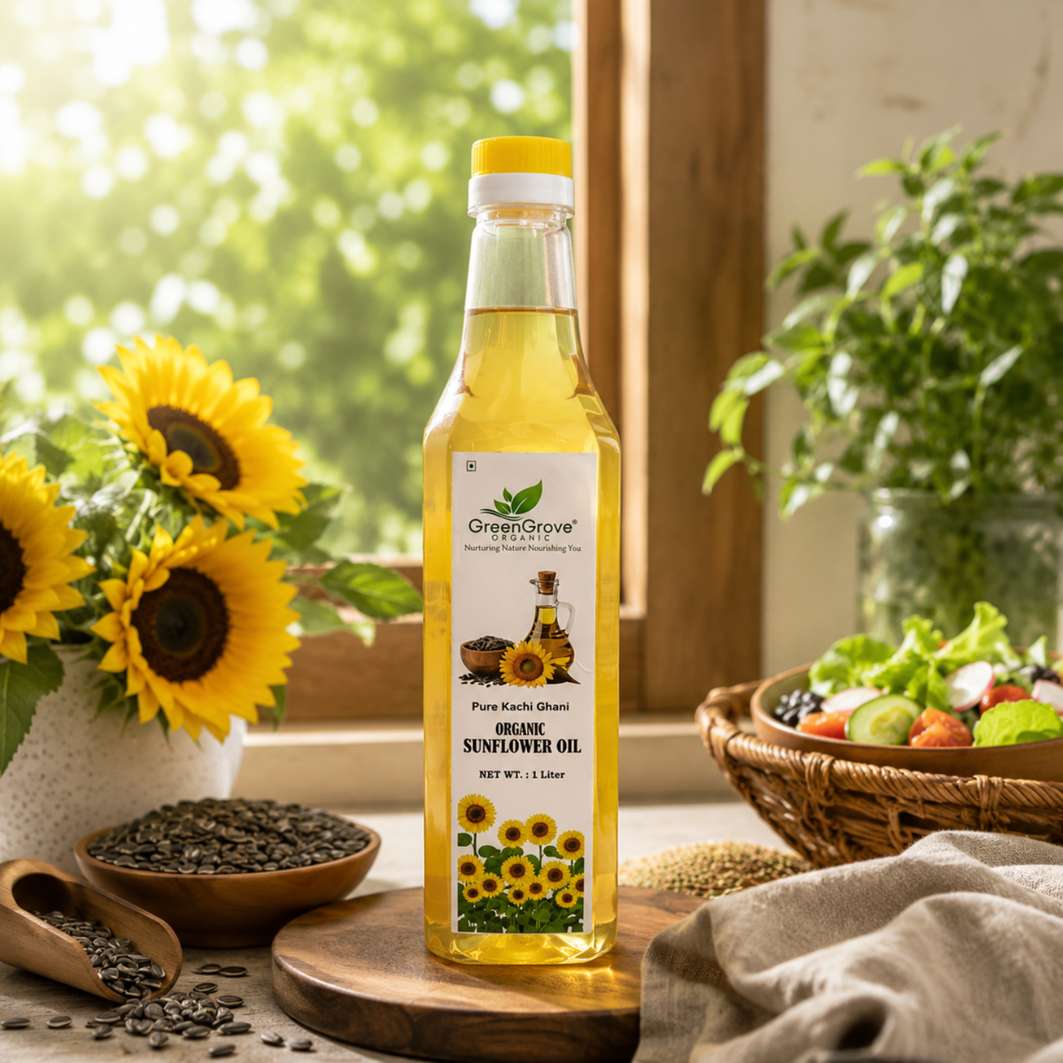 GreenGrove Organic Sunflower Oil (1 L)