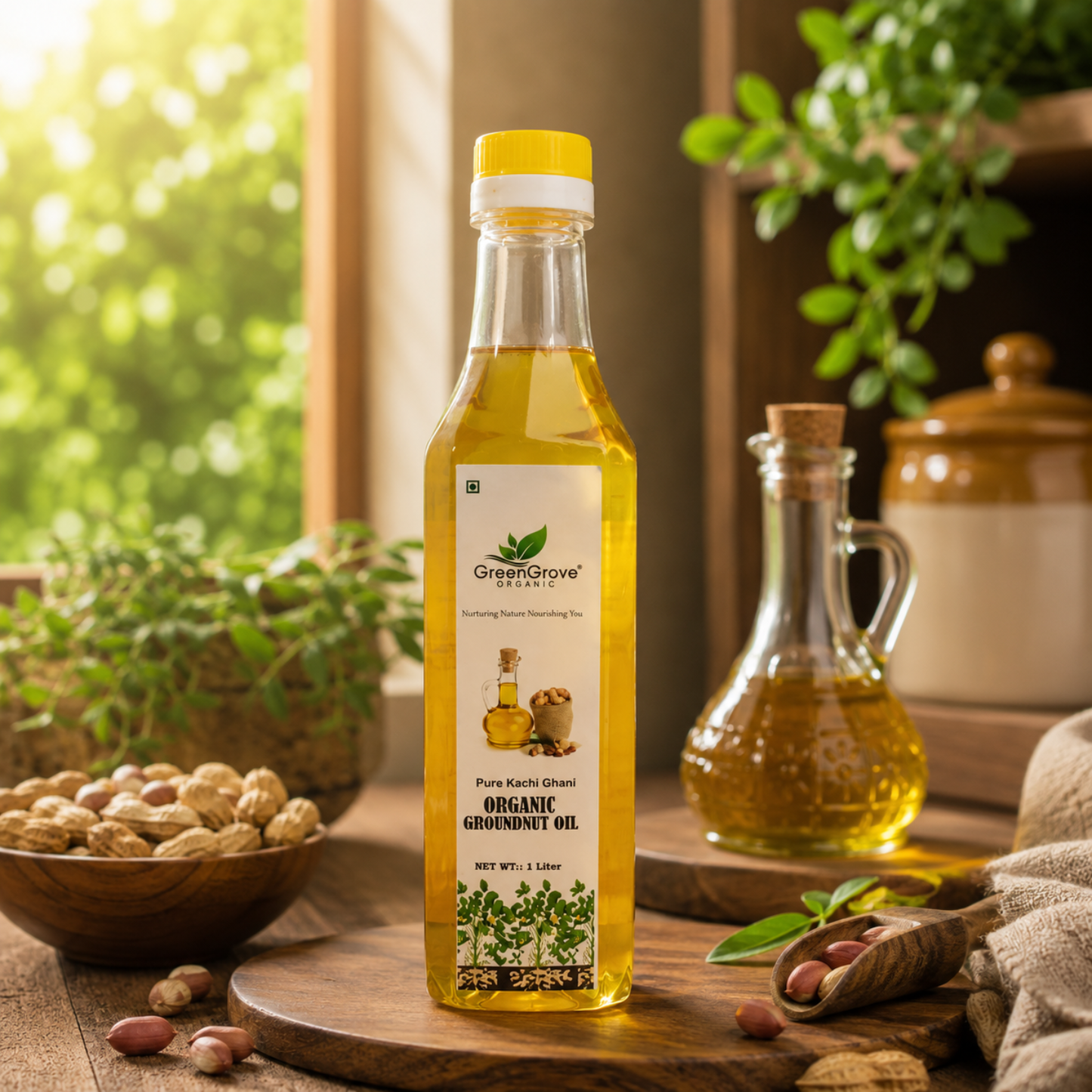 GreenGrove Organic Groundnut Oil (1 L)