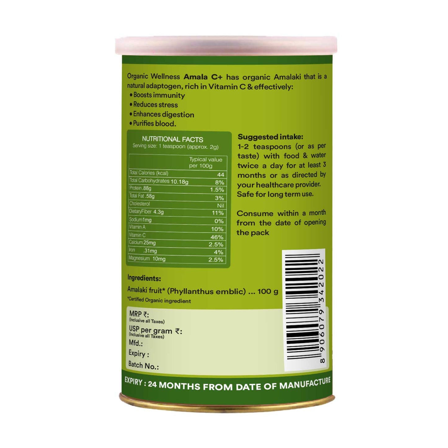Organic Wellness Amla C+ Powder (100 GM)
