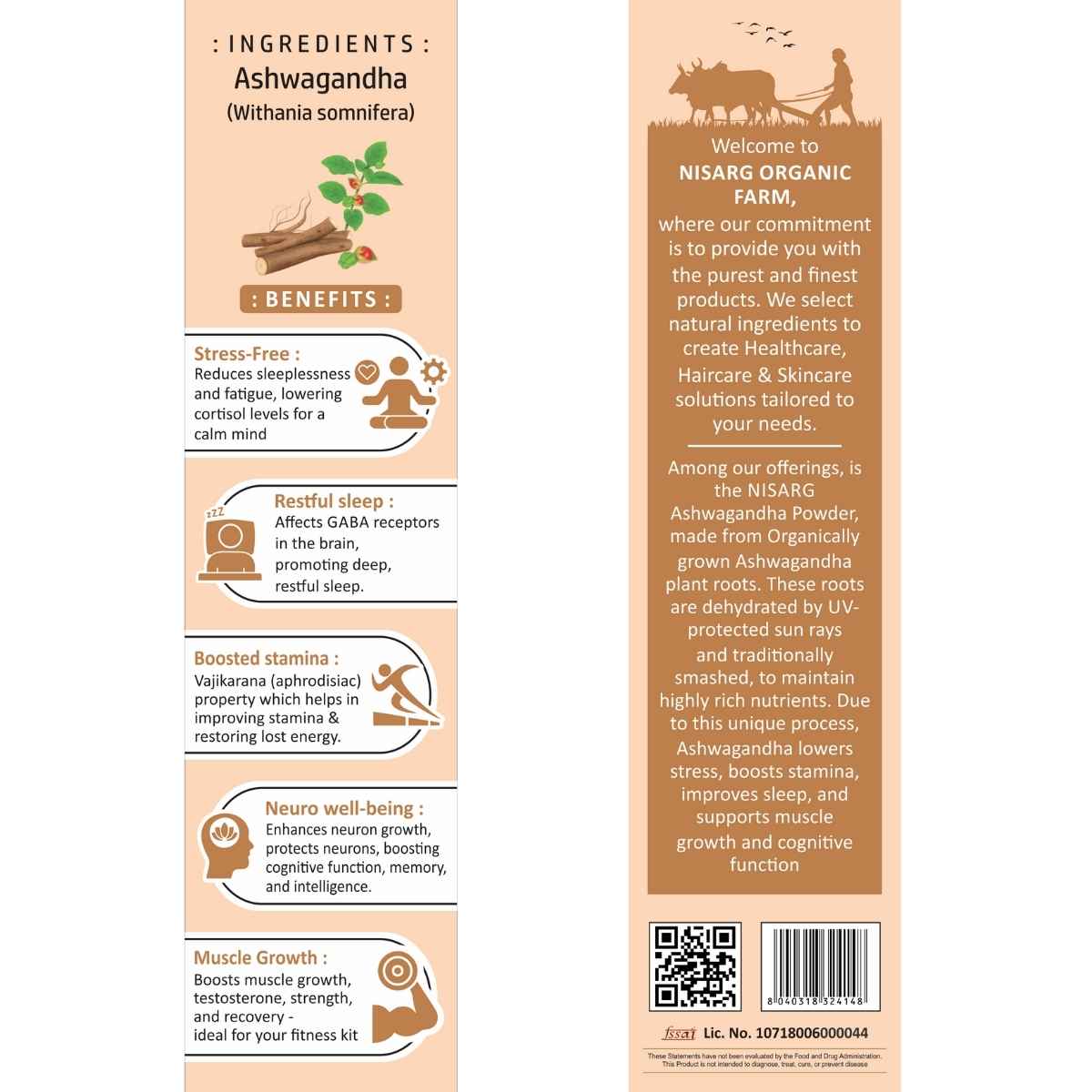 Nisarg Organic Farm Ashwagandha Root Powder