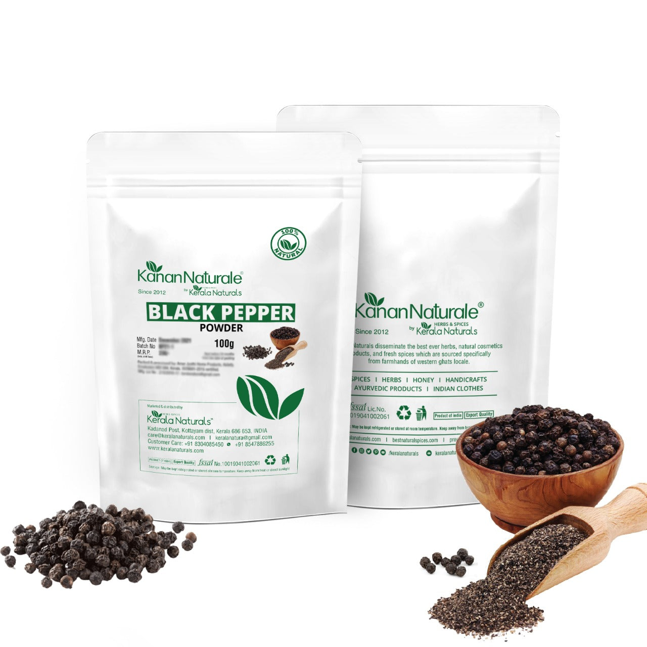 Kerala Naturals Black Pepper Powder (100 GM)