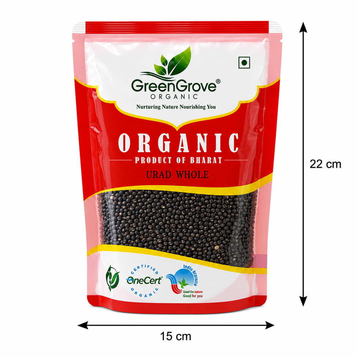 GreenGrove Organic Urad Whole (1 KG)