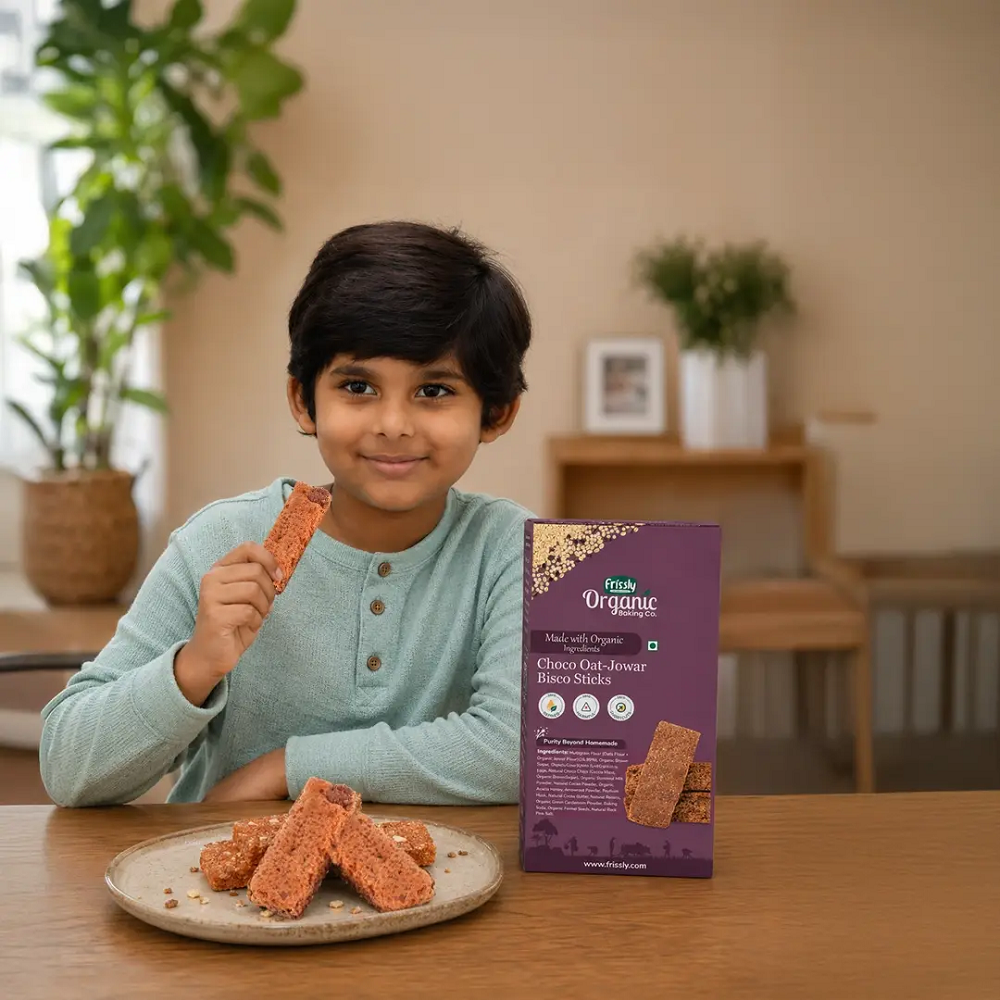 Frissly Choco Oat-Jowar Bisco Sticks (120 GM)
