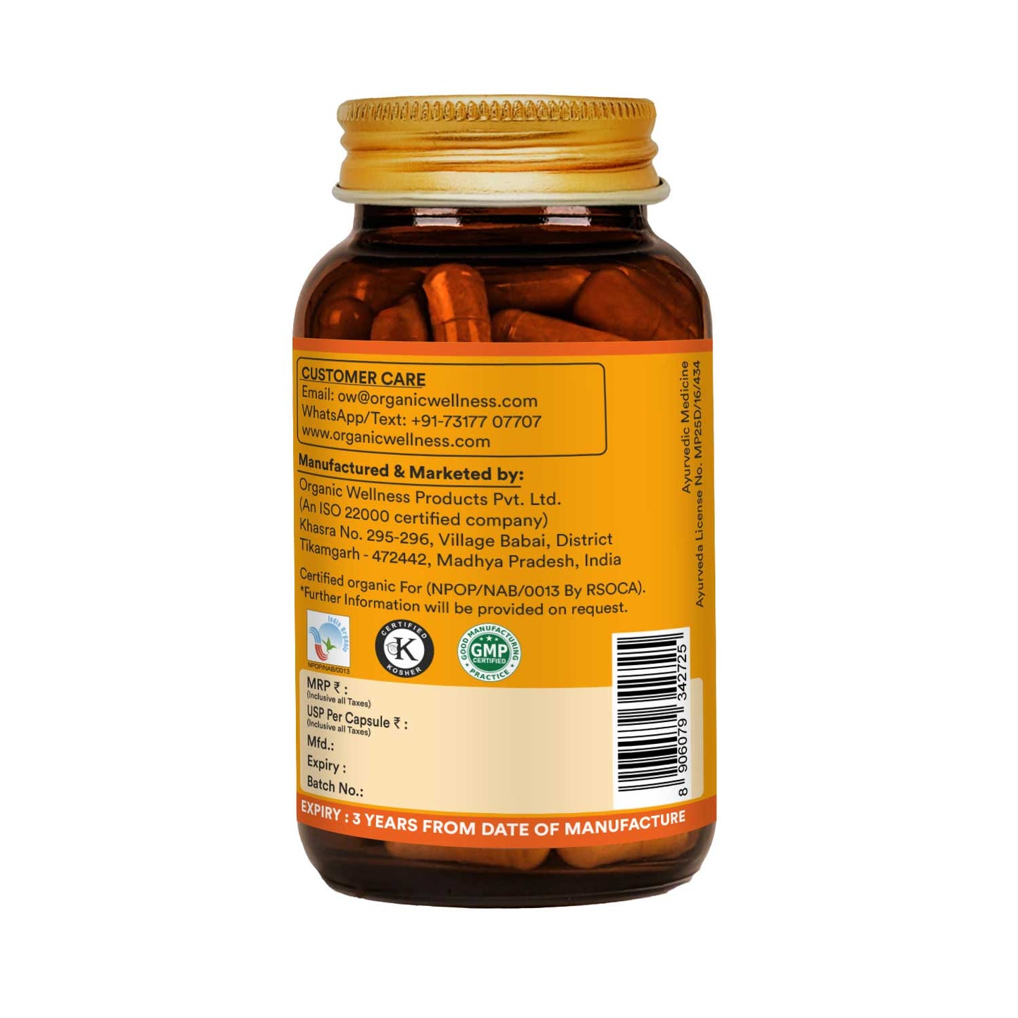Organic Wellness Cinnamon 90 Capsules