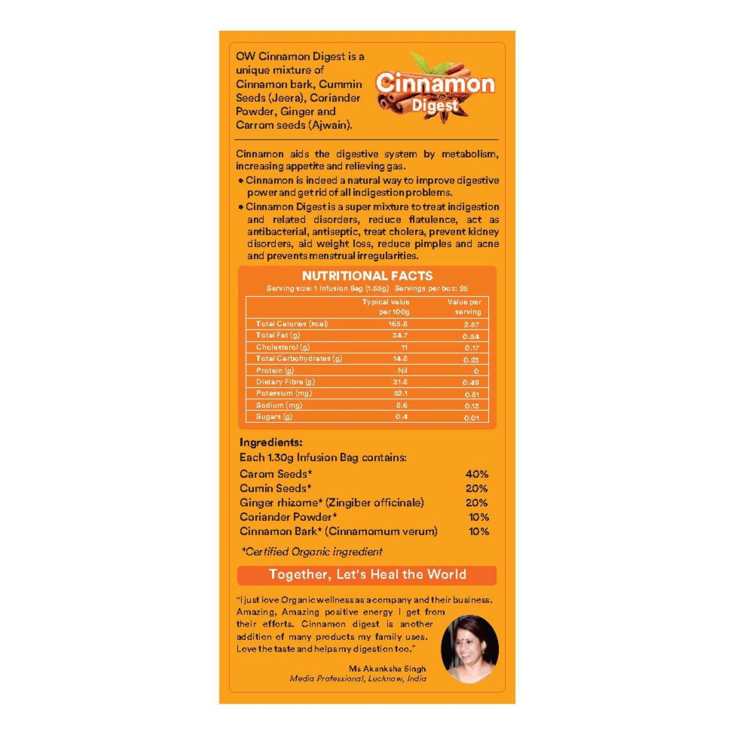 Organic Wellness Cinnamon Digest Tea
