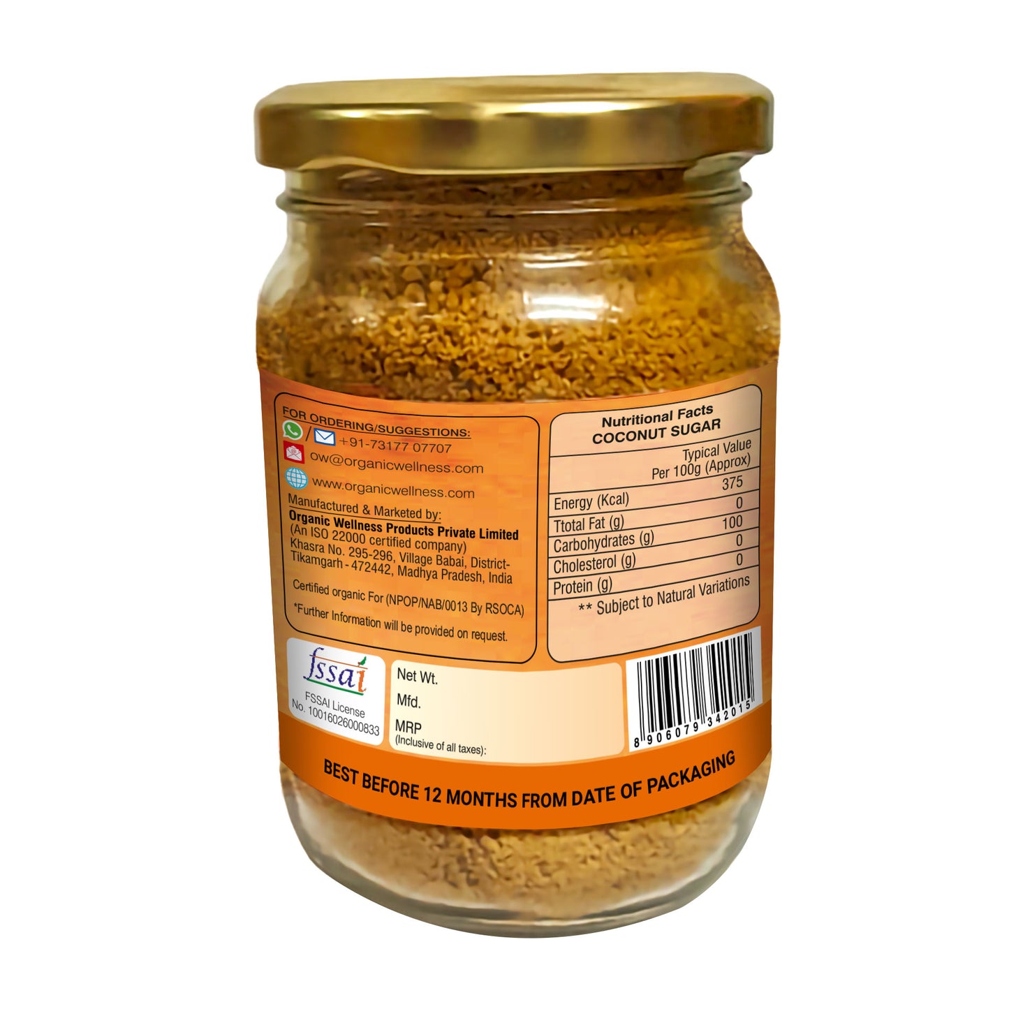 Organic Wellness Coconut Sugar (150 GM)