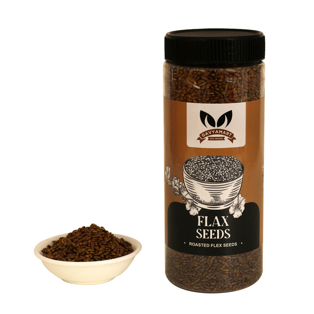 Gavyamart Roasted Flax Seeds