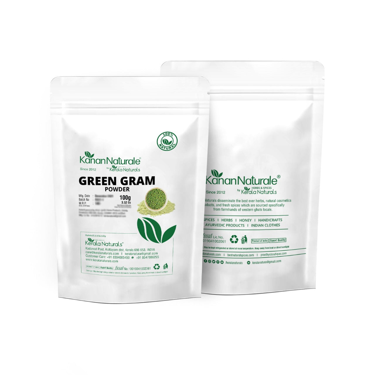 Kerala Naturals Green Gram Powder (100 GM)