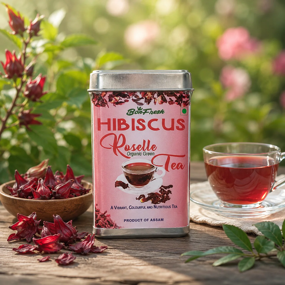 Bonfresh Exotic Organic Tea Hibiscus Roselle Tea (30 GM)