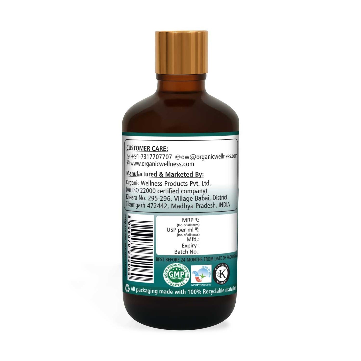 Organic Wellness Hair Oil For Strong Hair