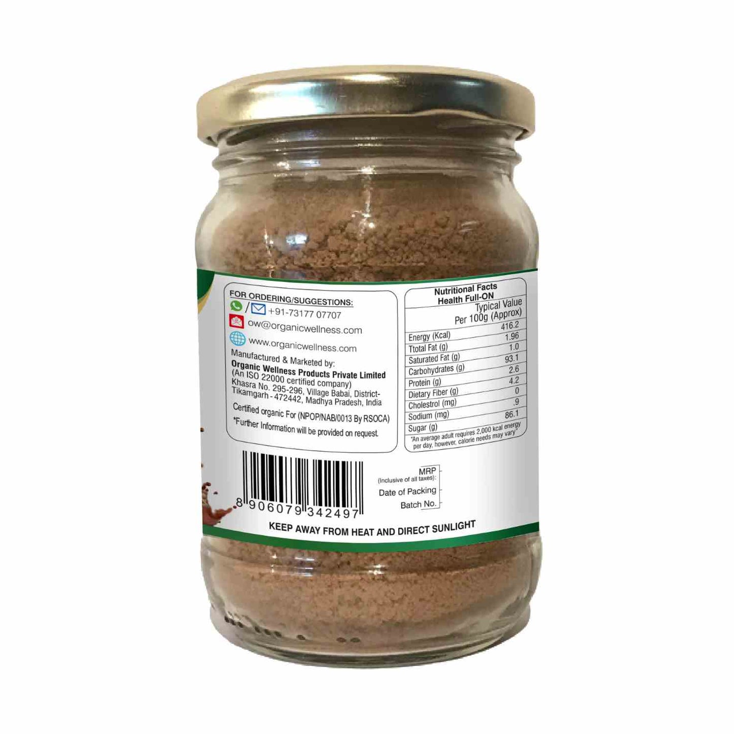 Organic Wellness Chocolate Nutrition Health Drink