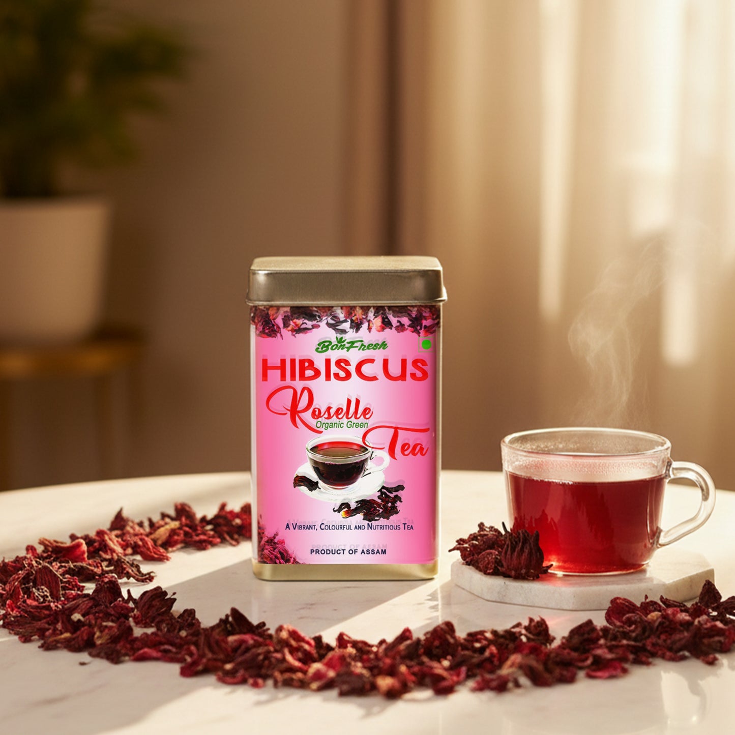 Bonfresh Exotic Organic Tea Hibiscus Roselle Tea