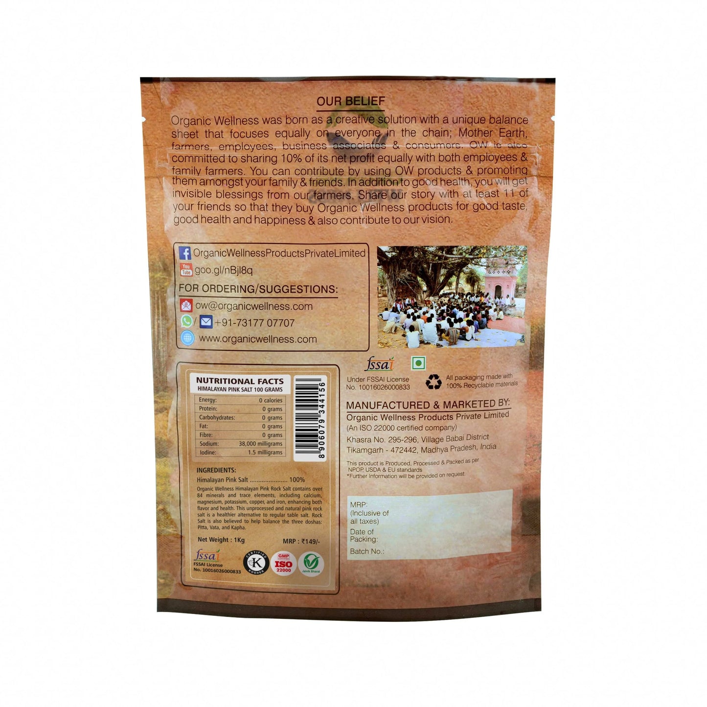 Organic Wellness Himalayan Pink Rock Salt