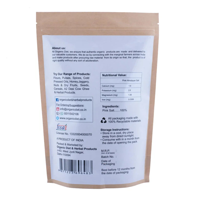 Organic Diet Himalayan Pink Salt