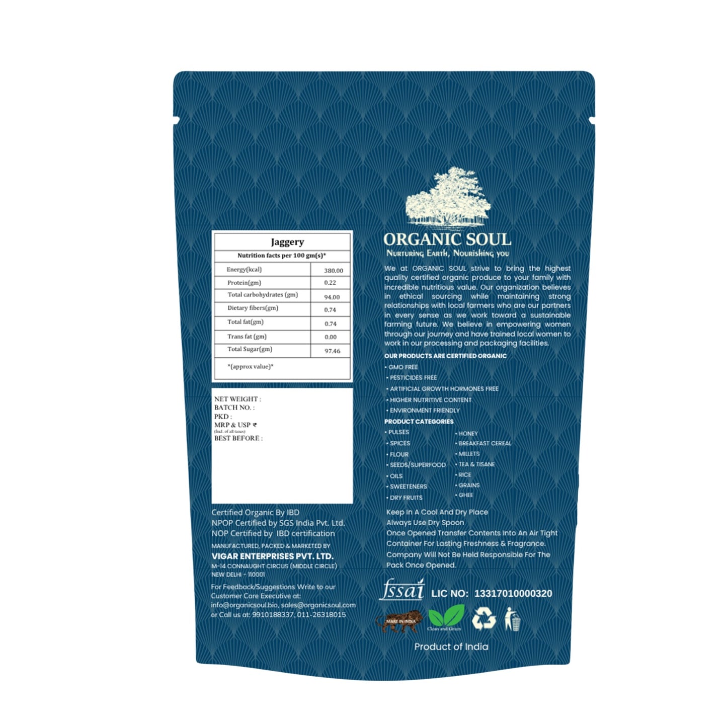 Organic Soul Jaggery Cubes