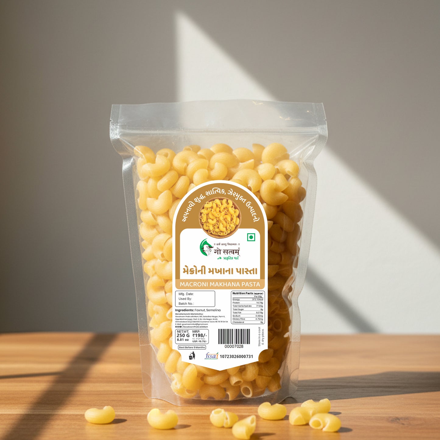 Gosatvam Prakrutik Mart Macaroni Makhana Pasta