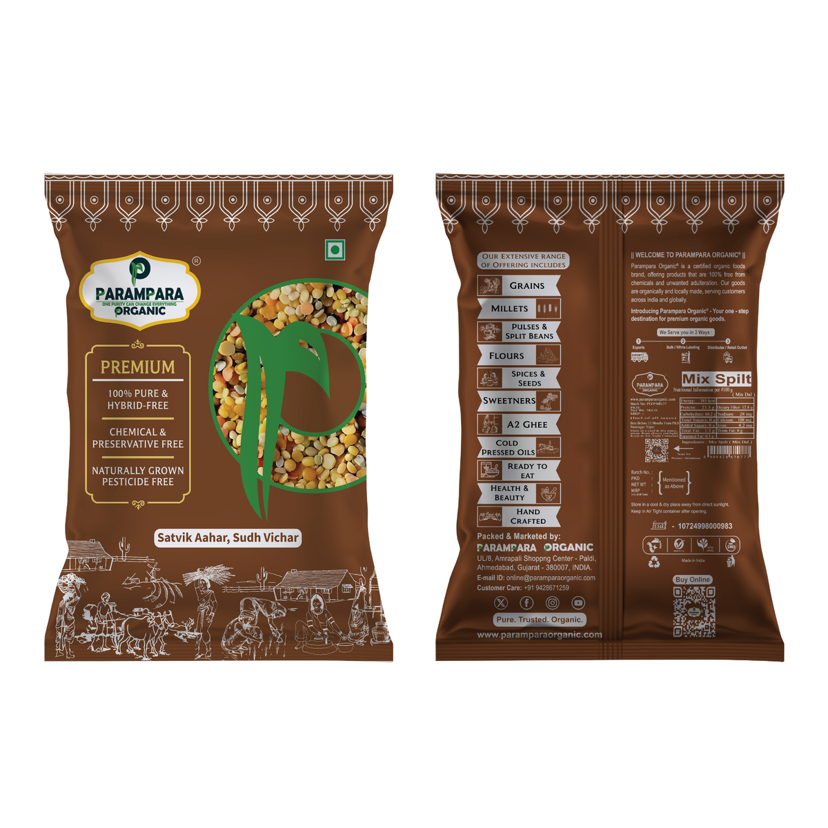 Parampara Organic Mix Split (Mix Dal)