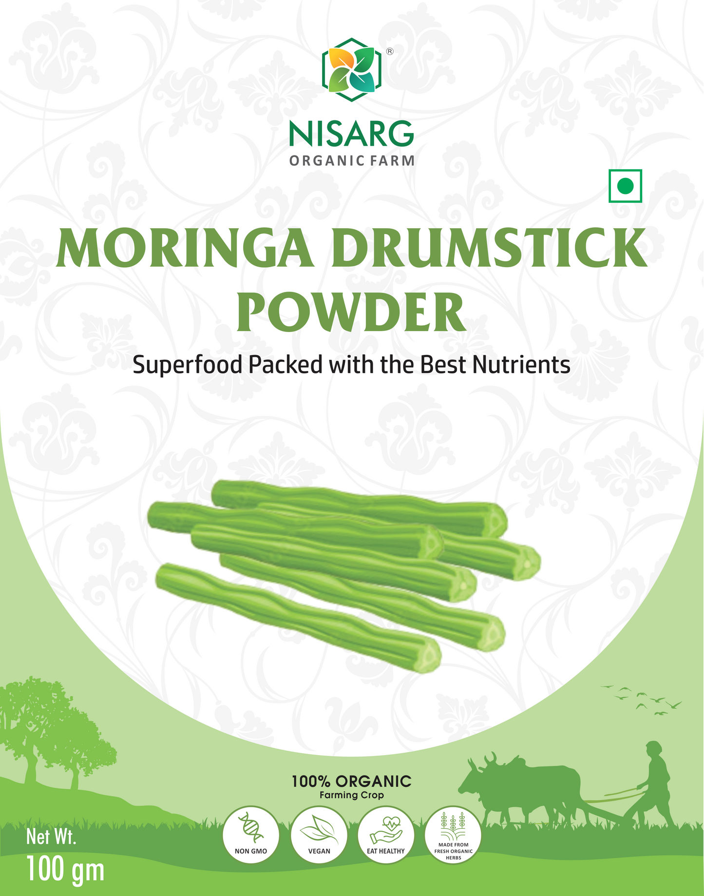 Nisarg Organic Farm Moringa Drumstick Powder