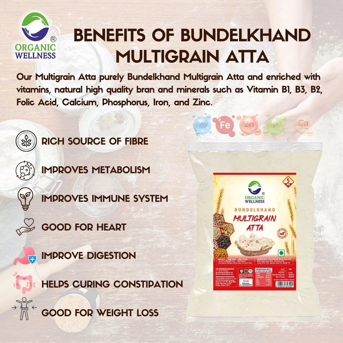 Organic Wellness Bundelkhand Multigrain Atta