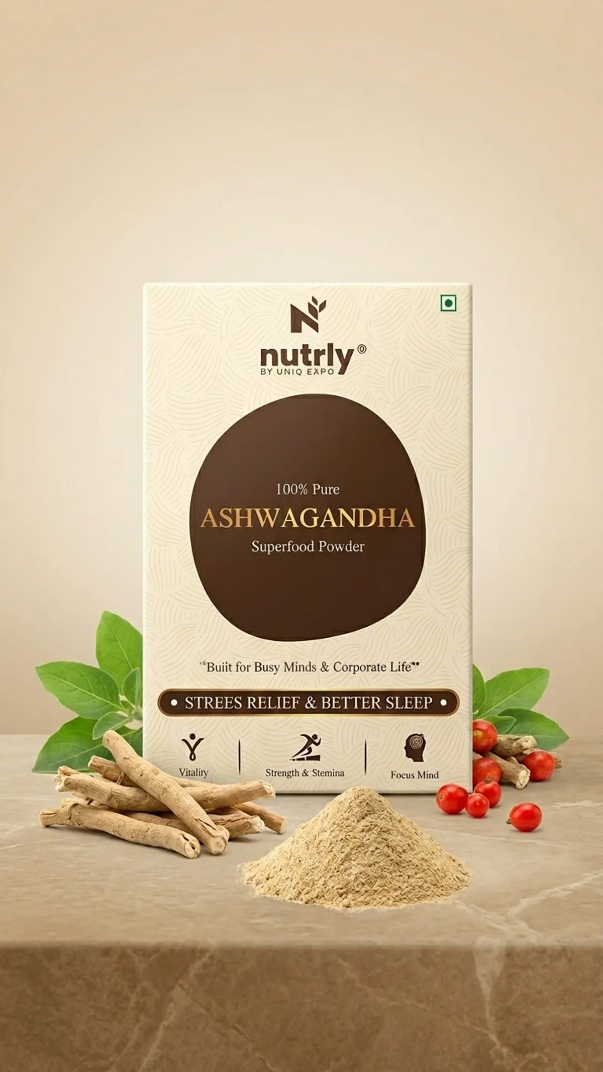 Nutrly Ashwagandha Superfood Powder