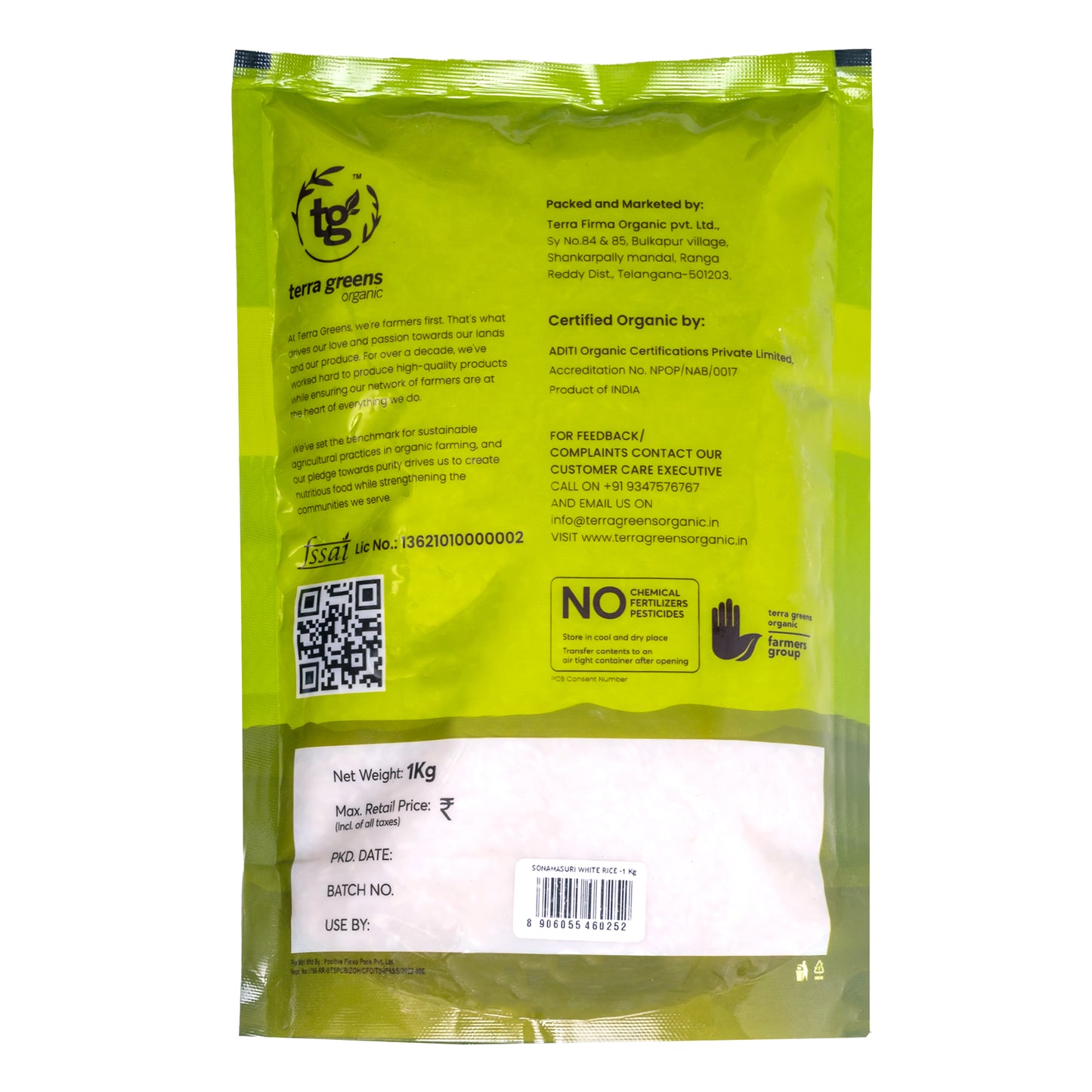 Terra Greens Organic Sonamsuri White Rice