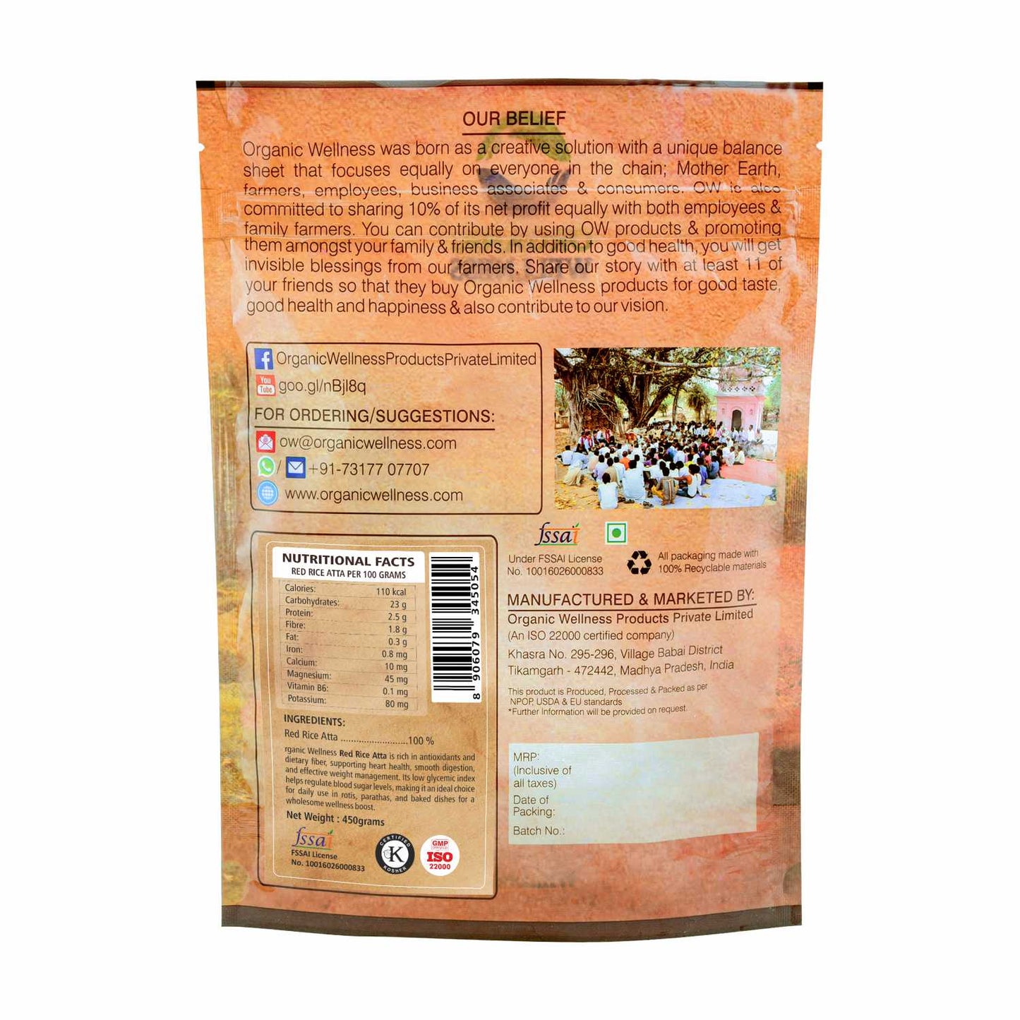 Organic Wellness Red Rice Atta