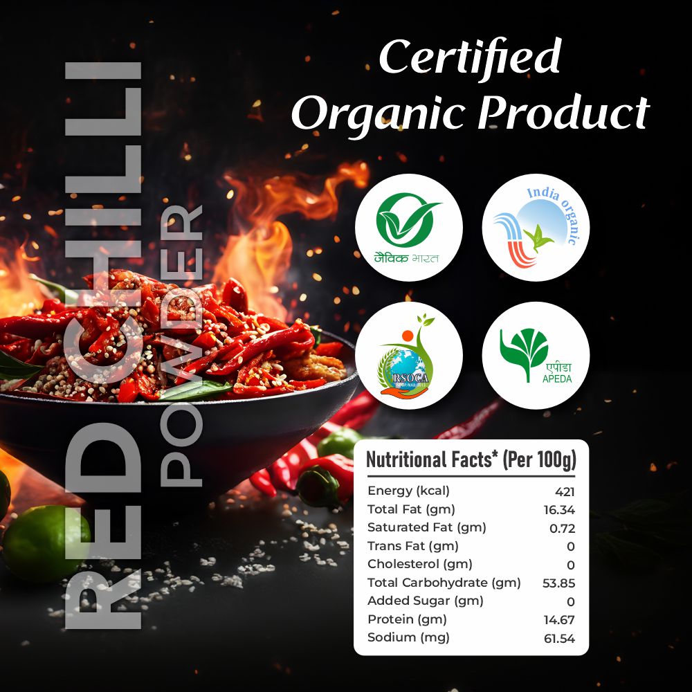 Nidhi Organics Red Chilli Powder