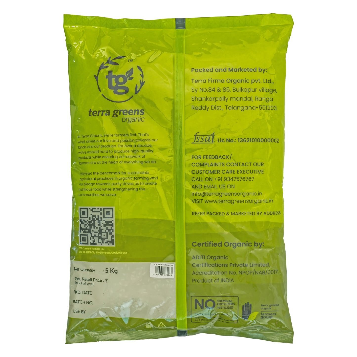 Terra Greens Organic Sonamasuri White Rice