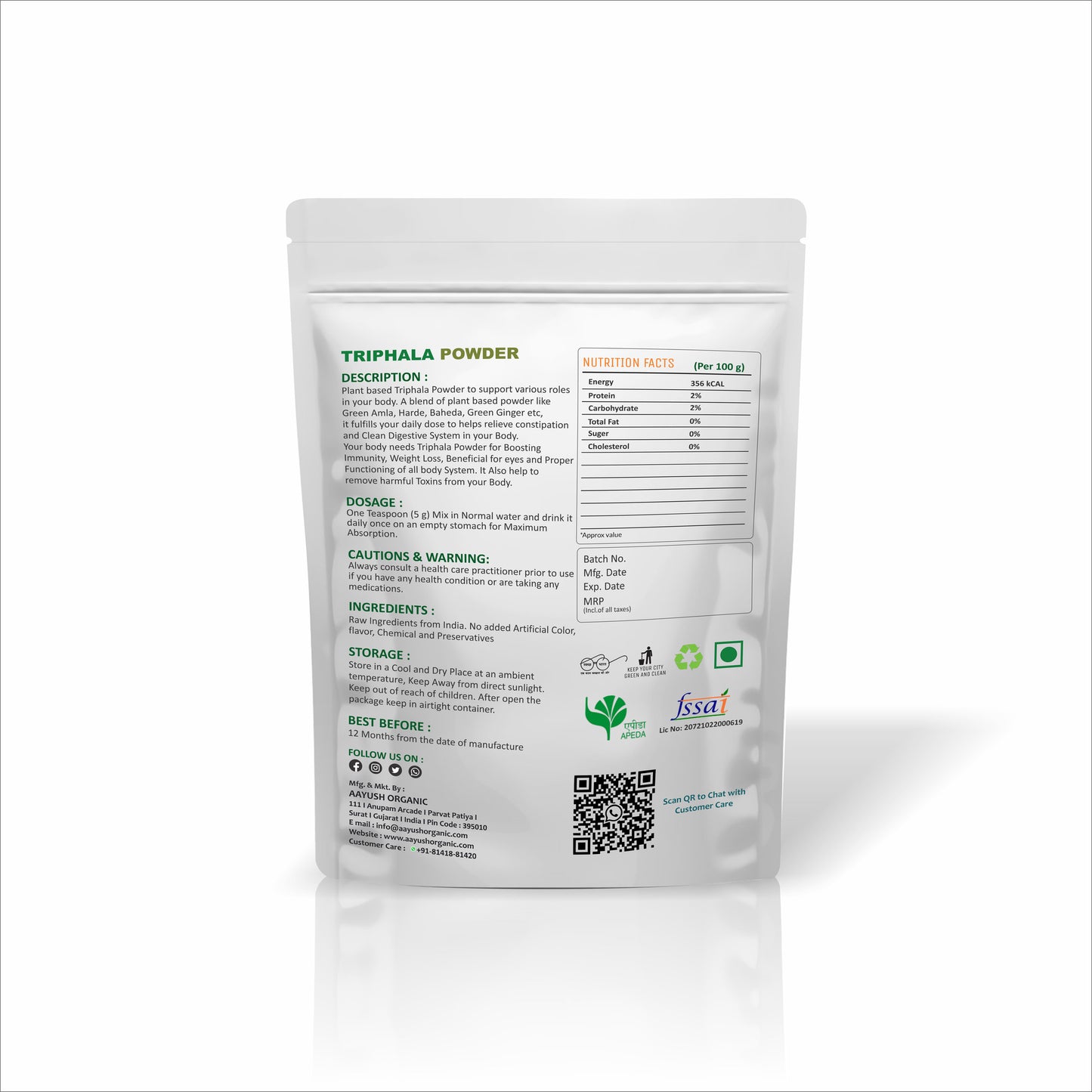 Aayush Organic Triphala Powder