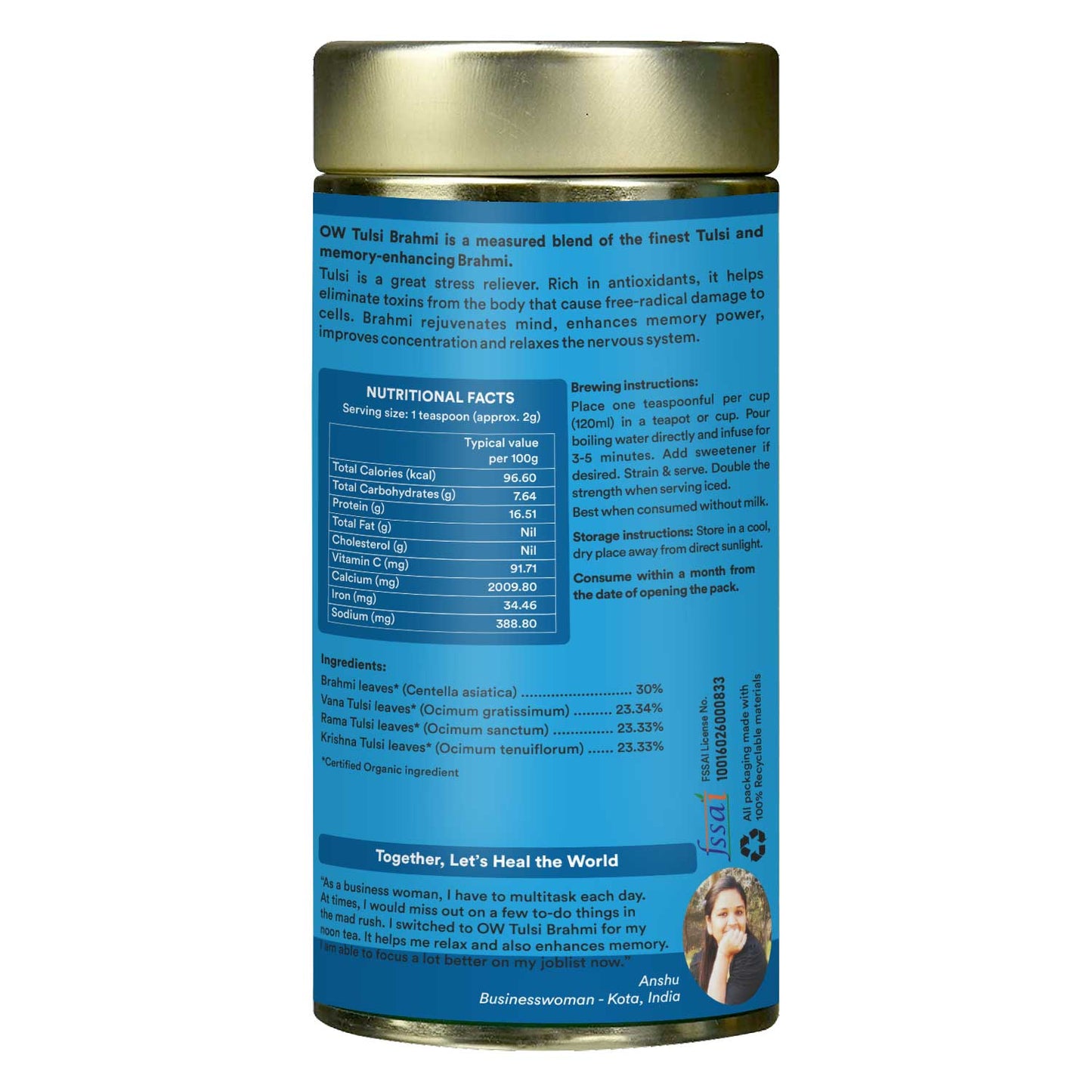 Organic Wellness Tulsi Brahmi Tea
