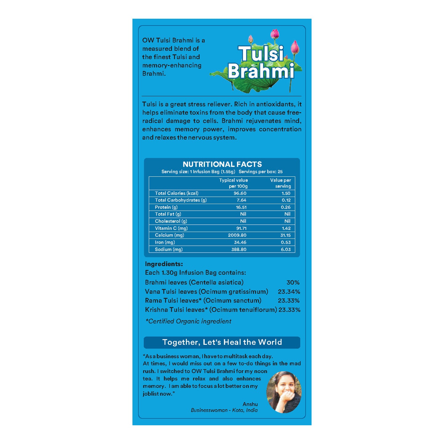 Organic Wellness Tulsi Brahmi Tea