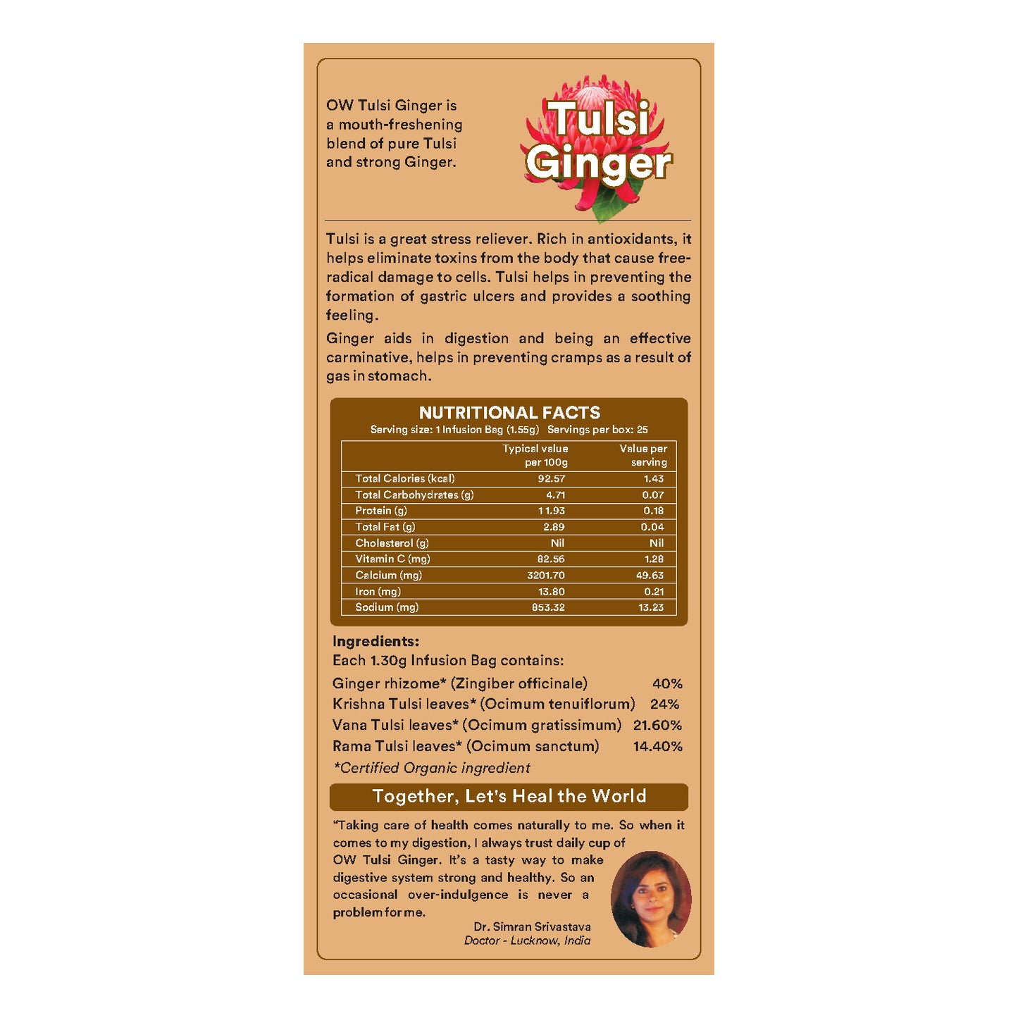 Organic Wellness Tulsi Ginger Tea