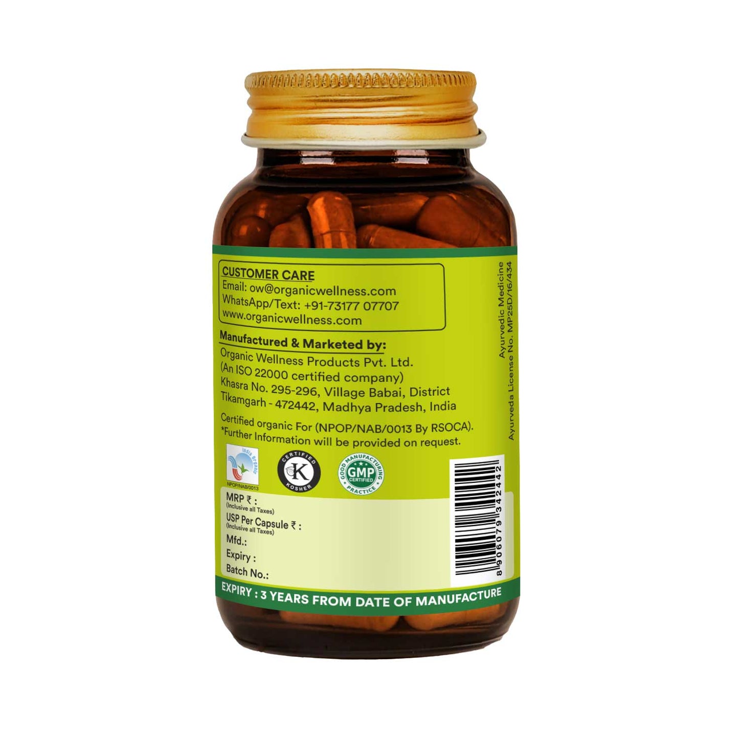 Organic Wellness Wheatgrass 90 Capsules