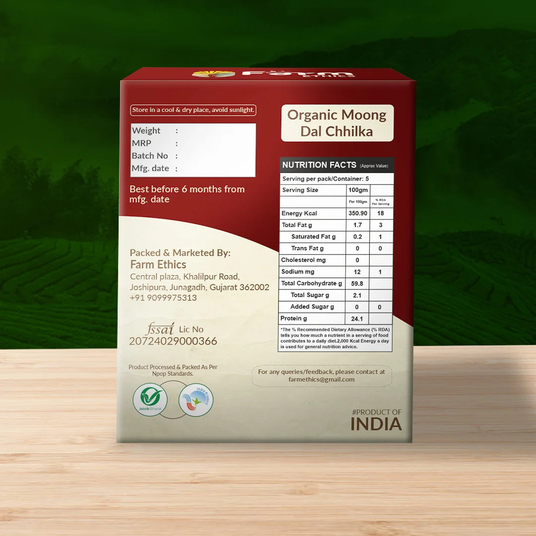 Farm Ethics Organic Moong Dal Chilka