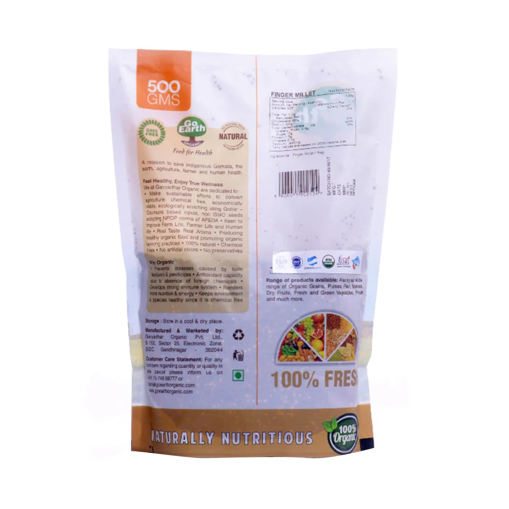 GoEarth Organic Finger Millet Whole 500 GM