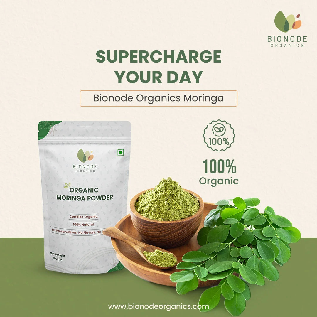 Bionode Organic Moringa Powder (100 GM)