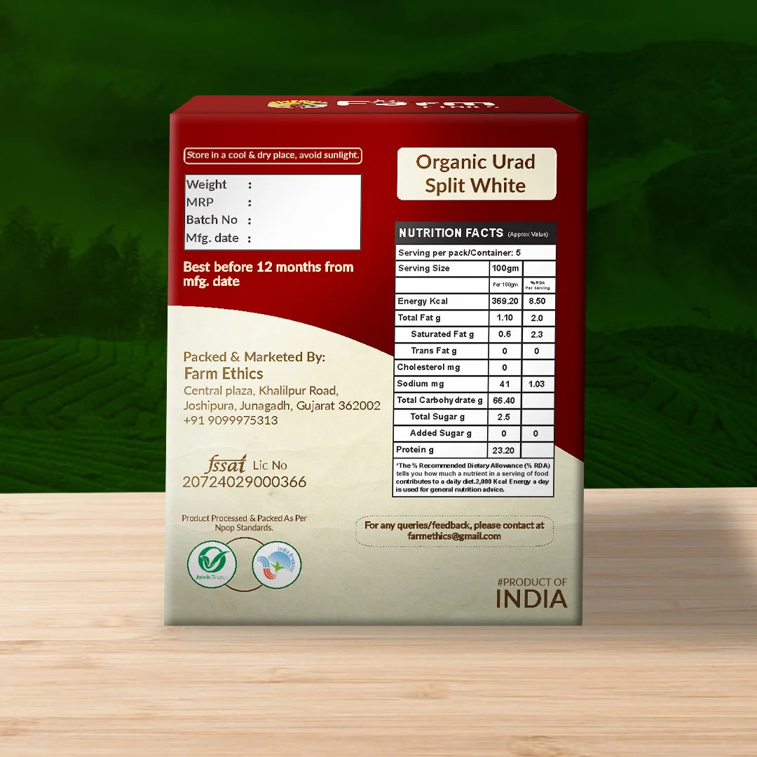 Farm Ethics Organic Udad Split White