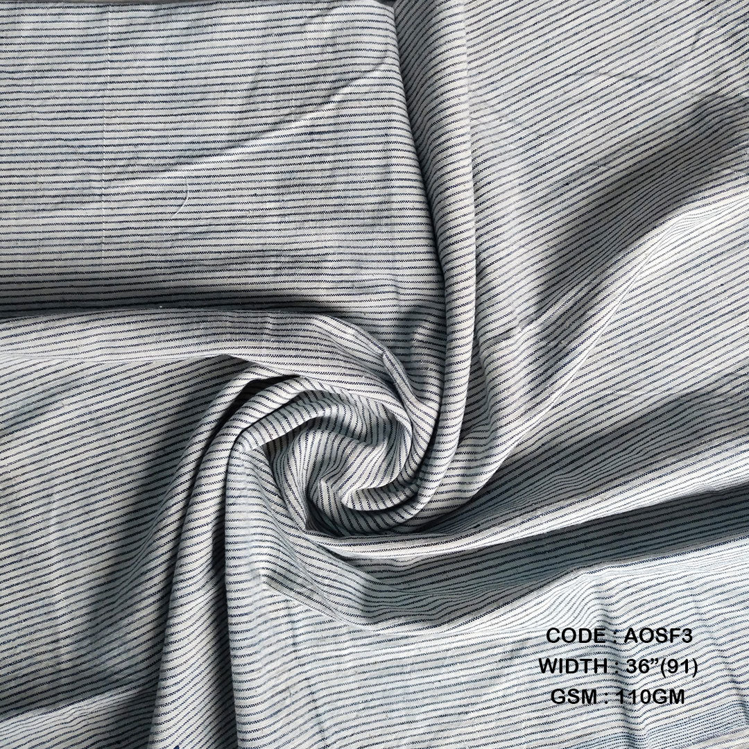 Adidev Textile ORGANIC STRIPES: OFF-WHITE & INDIGO ( 110 GSM AOSF3 )