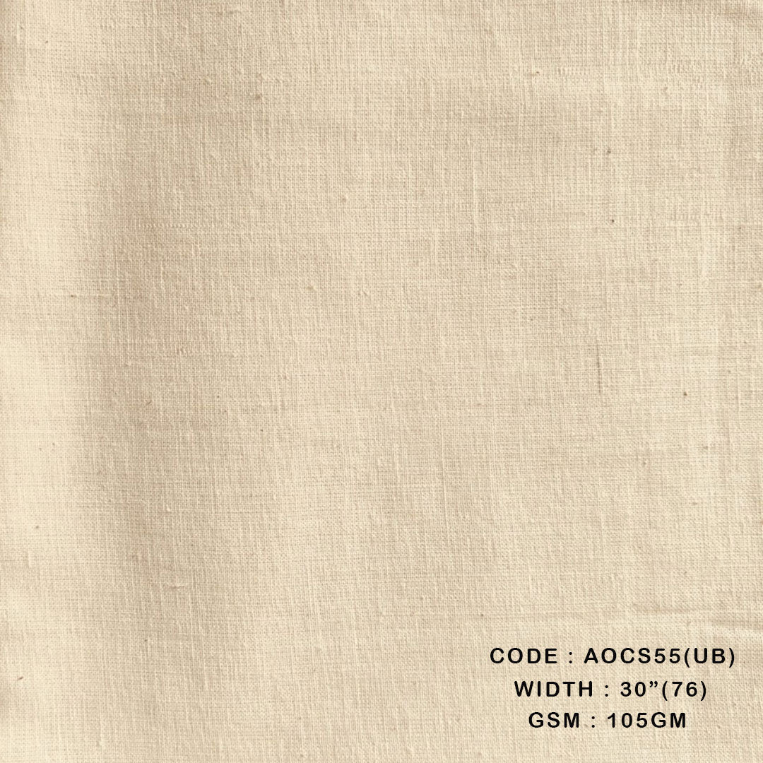 Adidev Textile Single regular classic cotton unbleached fabrics (105 GSM AOCS55(UB))