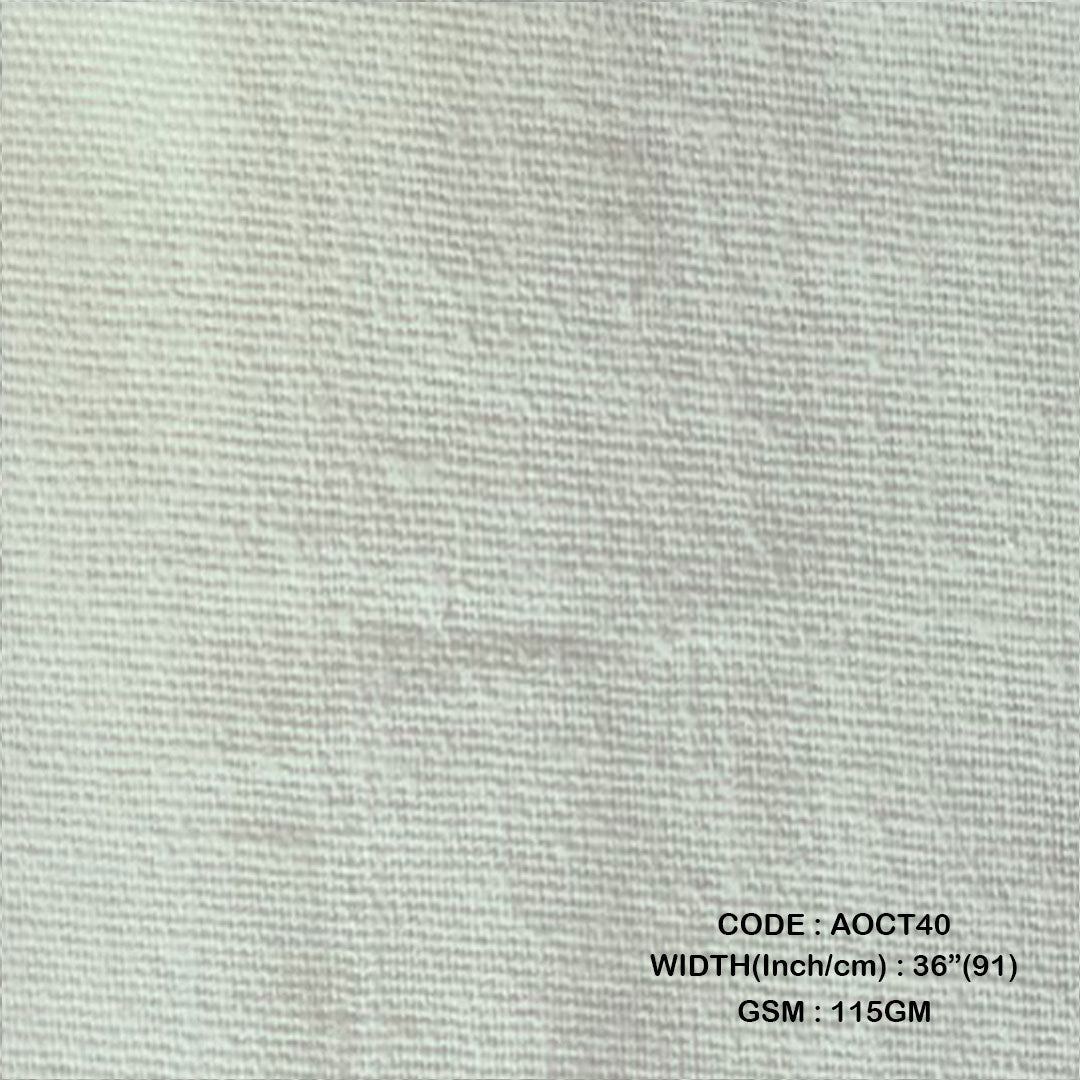 Adidev Textile TWISTED THIN COTTON T40 BLEACHED ( 115 GSM AOCT40 )
