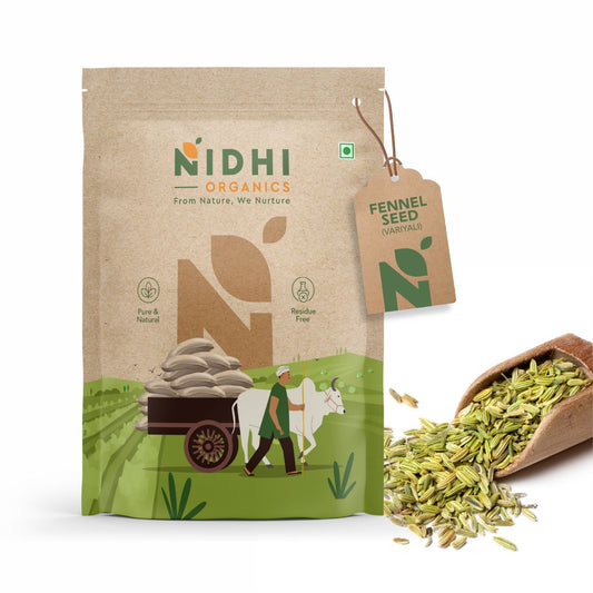 Nidhi Organics Fennel Seeds (Saunf/Variyali)