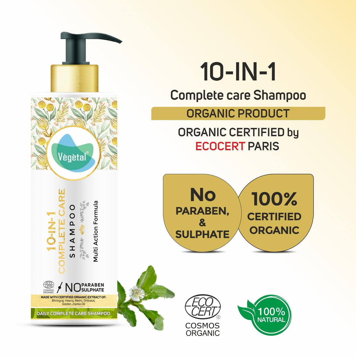 Vegetal 10-in-1 Complete Care Shampoo (200 ML)