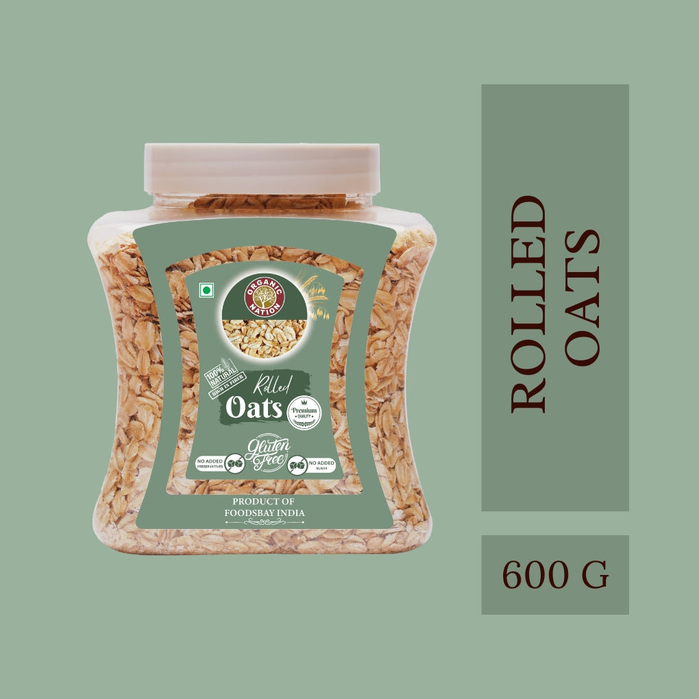 Organic Nation Rolled Oats (600 GM)