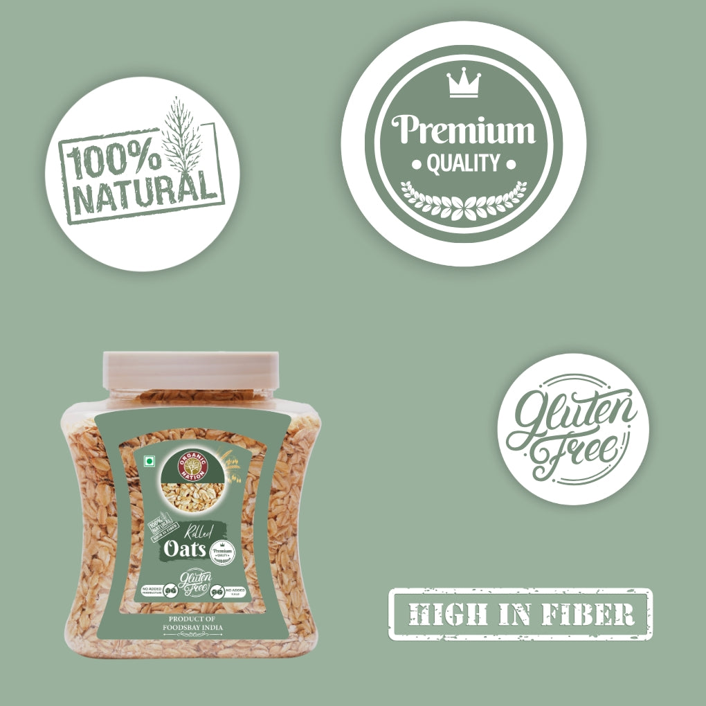 Organic Nation Rolled Oats (600 GM)