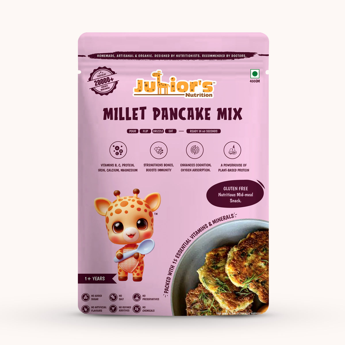 Junior's Nutrition Millet Pancake Mix