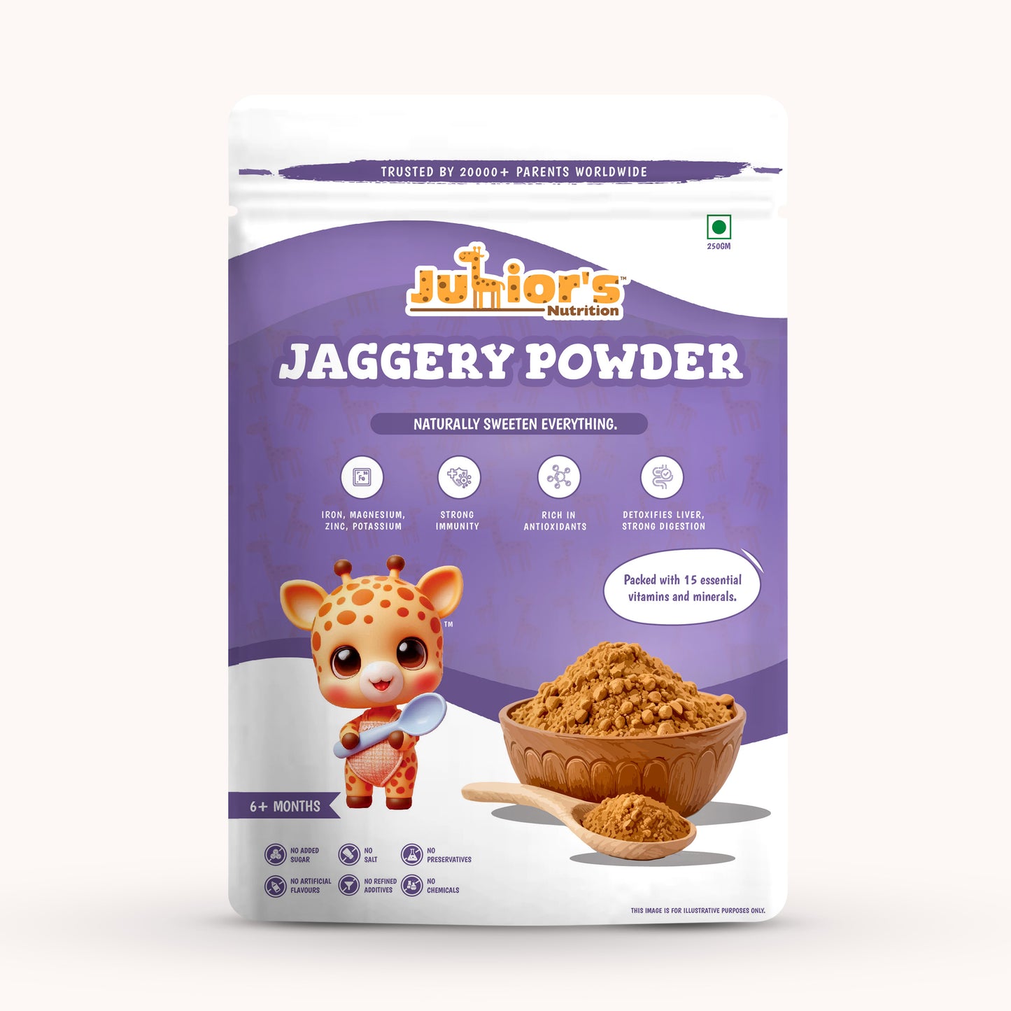 Junior's Nutrition Jaggery Powder (250 GM)
