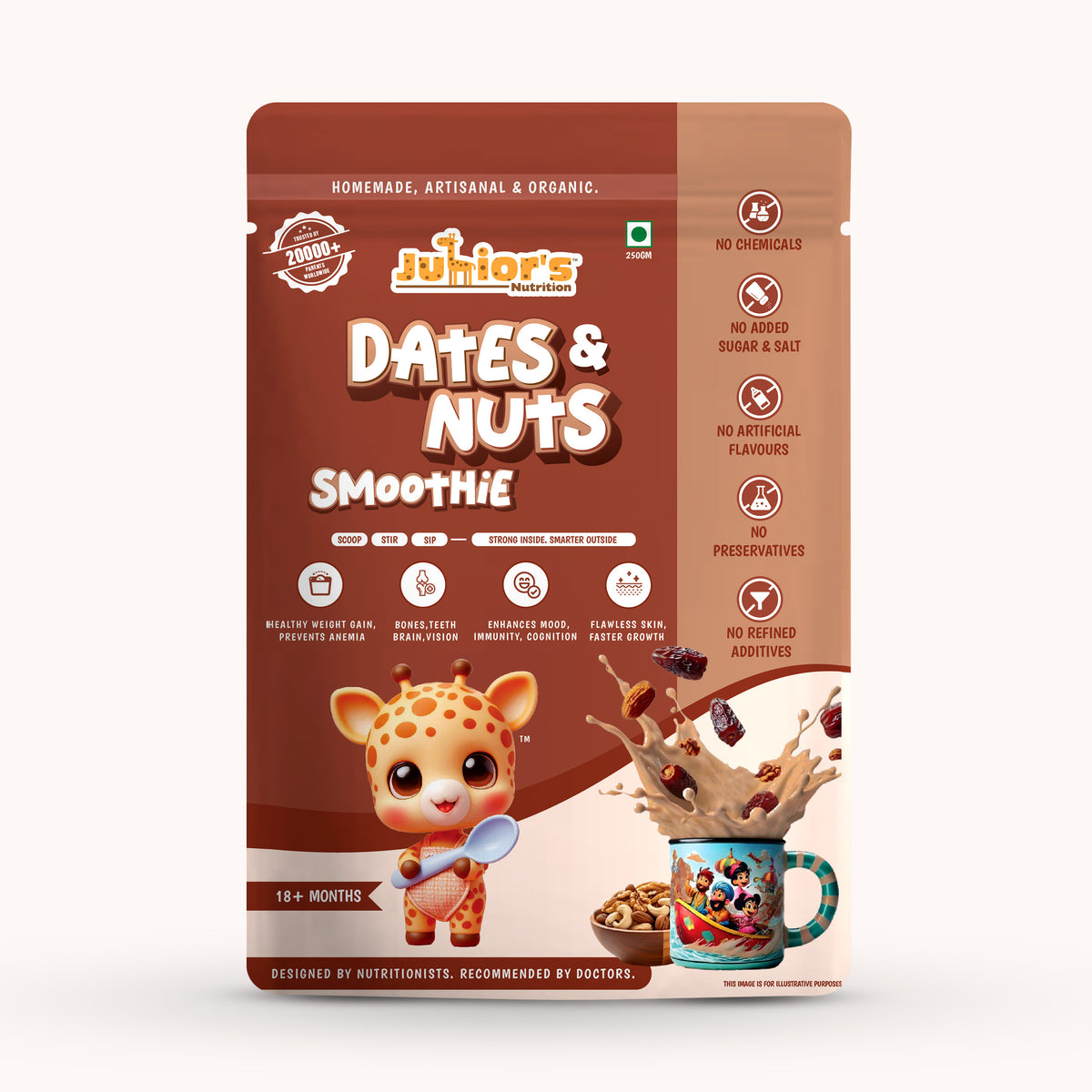 Junior's Nutrition Dates and Nut Smoothie (250 GM)