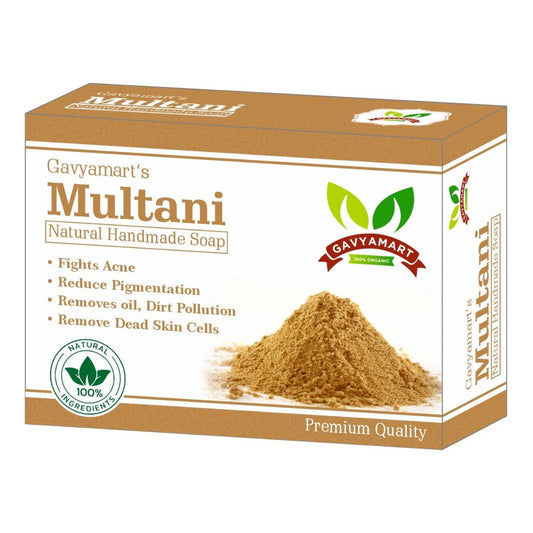 Gavyamart Multani Mitti Soap (100 GM) (PACK OF 4)