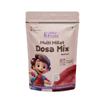 Kiddoz Kitchen Multi Millet Beetroot Dosa Mix (300 GM)
